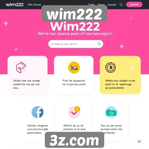 Exploração das principais funcionalidades do site wim222